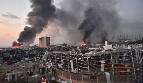 레바논 베이루트 폭발참사로 4000명 사상