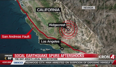 캘리포니아 샌프란시스코 베이 지역, 중부 캘리포니아 샌안드레아스 단층 4.5-4.7지진