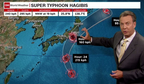 일본, 초강력 태풍 하기비스  (Typhoon Hagibis) 열도 초긴장
